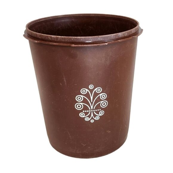 Vintage Brown Tupperware Canister 807-13 No lid Replacement Part, Made in the US - Picture 3 of 14